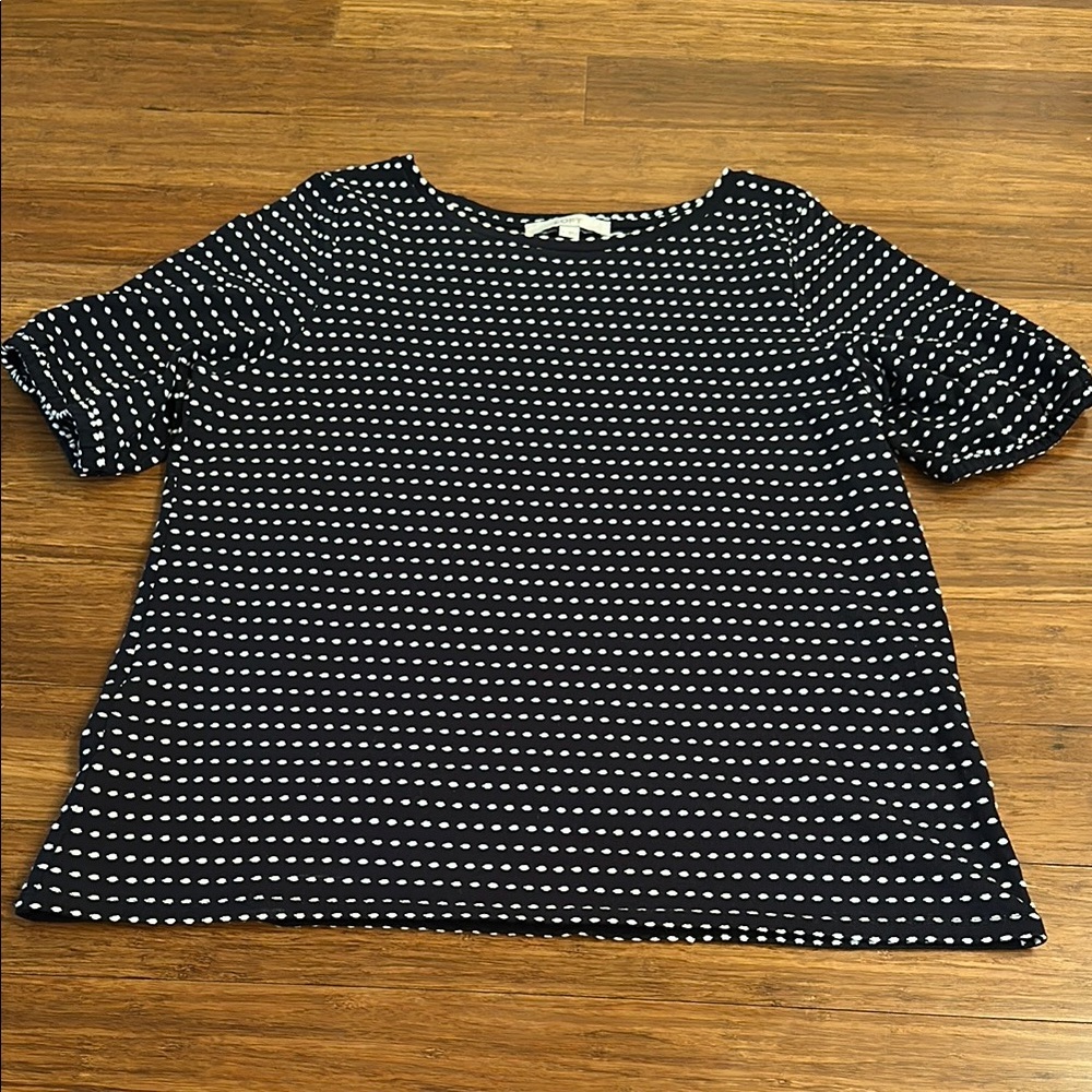 Loft Navy Polka Dot Women's Top